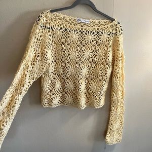 Yellow Knitted Top